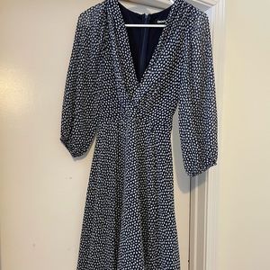 Navy blue midi dress by DKNY